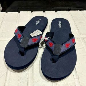 J. Crew Embroidered Flip-Flops